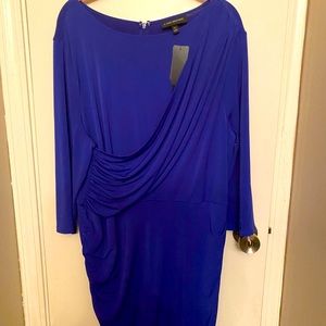Vibrant blue long sleeved dress.